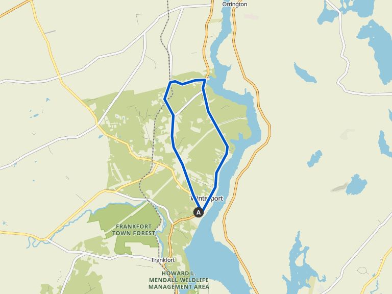 Penobscot River Schleife Winterport, Maine Fahrradtour Komoot